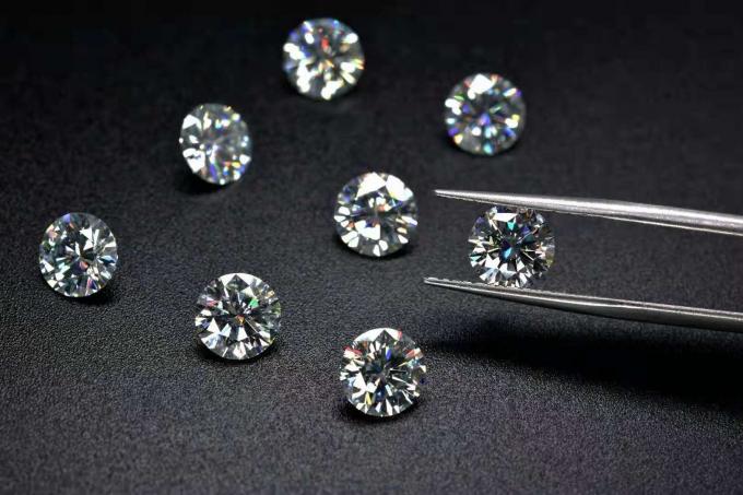 3ct 9mm Synthetic Moissanite Diamond Round Shape DEF Color For Fine Jewelry