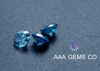 Blue Synthetic Moissanite Round Cut 6.5mm Moissanite Diamonds created moissanite