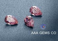 High Hardness Pear Shaped Moissanite Pink For Ring / Earring
