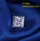 DEF Clear White 7mm Princess Cut 2 Carat Moissanite Stone Very Good Cutting VVS