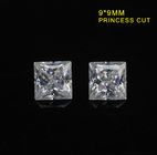 DEF Color Diamond Moissanite Clear White Lab Created Diamonds 9mm Princess Cut