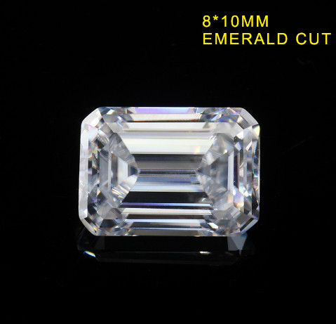 3.55CT Emerald Cut Fancy Cut Loose Moissanite DEF Color Super White VVS1 10x8MM