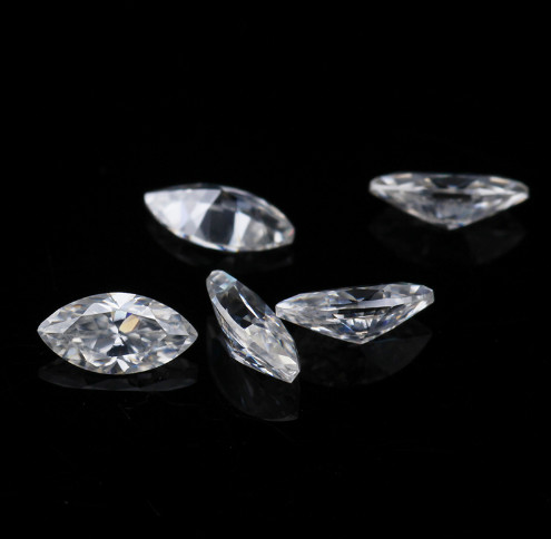 Loose Synthetic Moissanite Gemstone Tested Positive 1 Carat Marquise Shape